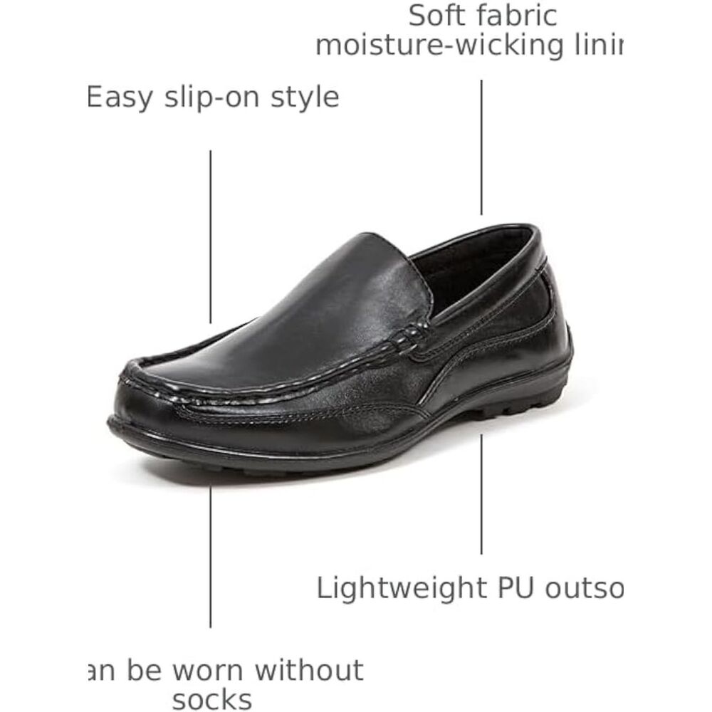 (S-4590)  Deer Stags Boys Booster Driving Moc Style Dress Comfort Loafer Sz 6.5